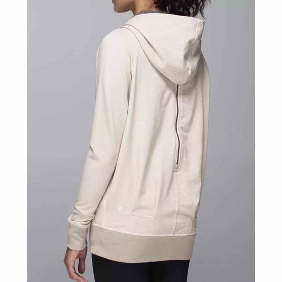 Lululemon Rollin with my Omies Hoodie Size 10 Mojave Tan Terry Back Vented - Picture 8 of 12